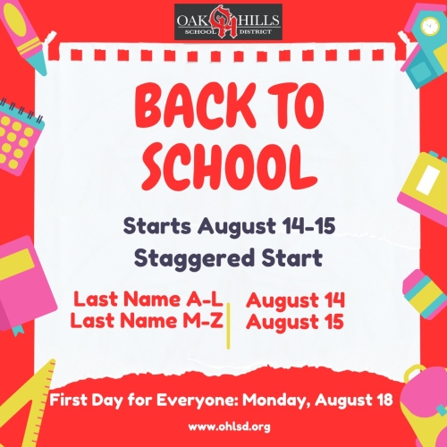 Back to School Information 